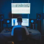 Piano lessons for producers marbella student working in his studio.